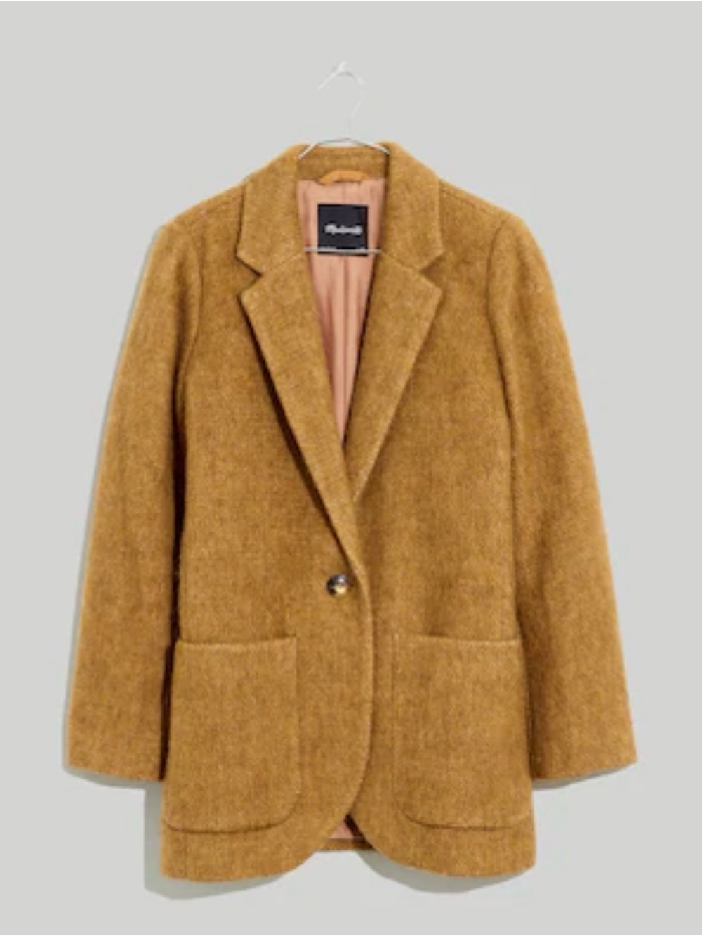 Madewell Boucle Larsen Blazer in Toffee Melange Toffee Melange XL